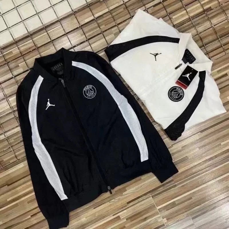 Nike Jackets Zip-Up Windbreaker Jacket with Contrast Piping — BB-001
