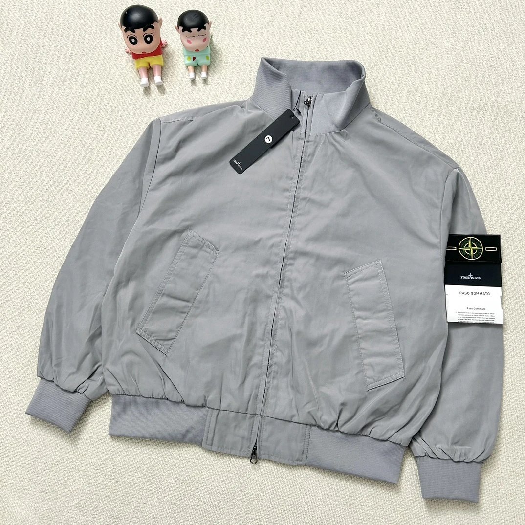 Stone Island Raso Domato Black Windbreaker Jacket Outerwear - 74