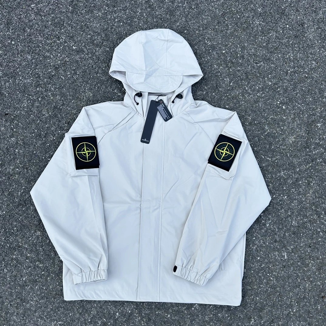 Stone Island Raso Domato Black Windbreaker Jacket Outerwear - 65