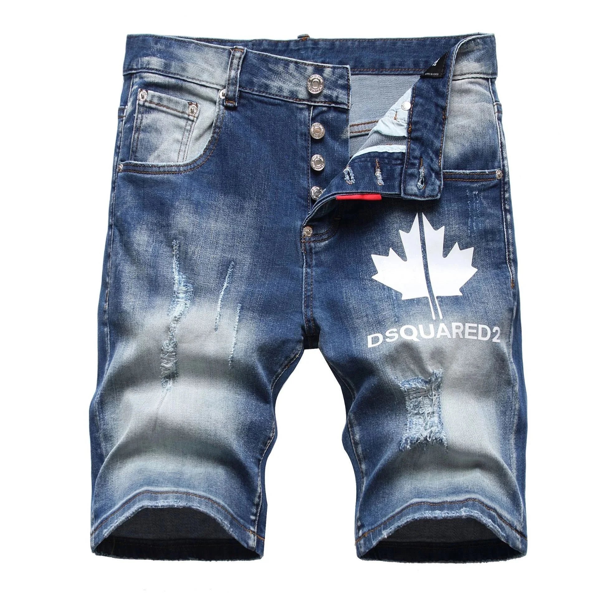 DSQUARED2 Shorts Distressed graphic-print denim — TH-013