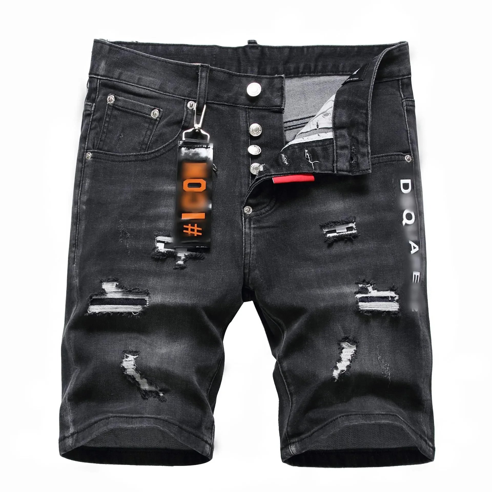 DSQUARED2 Shorts Distressed graphic-print denim — TH-002