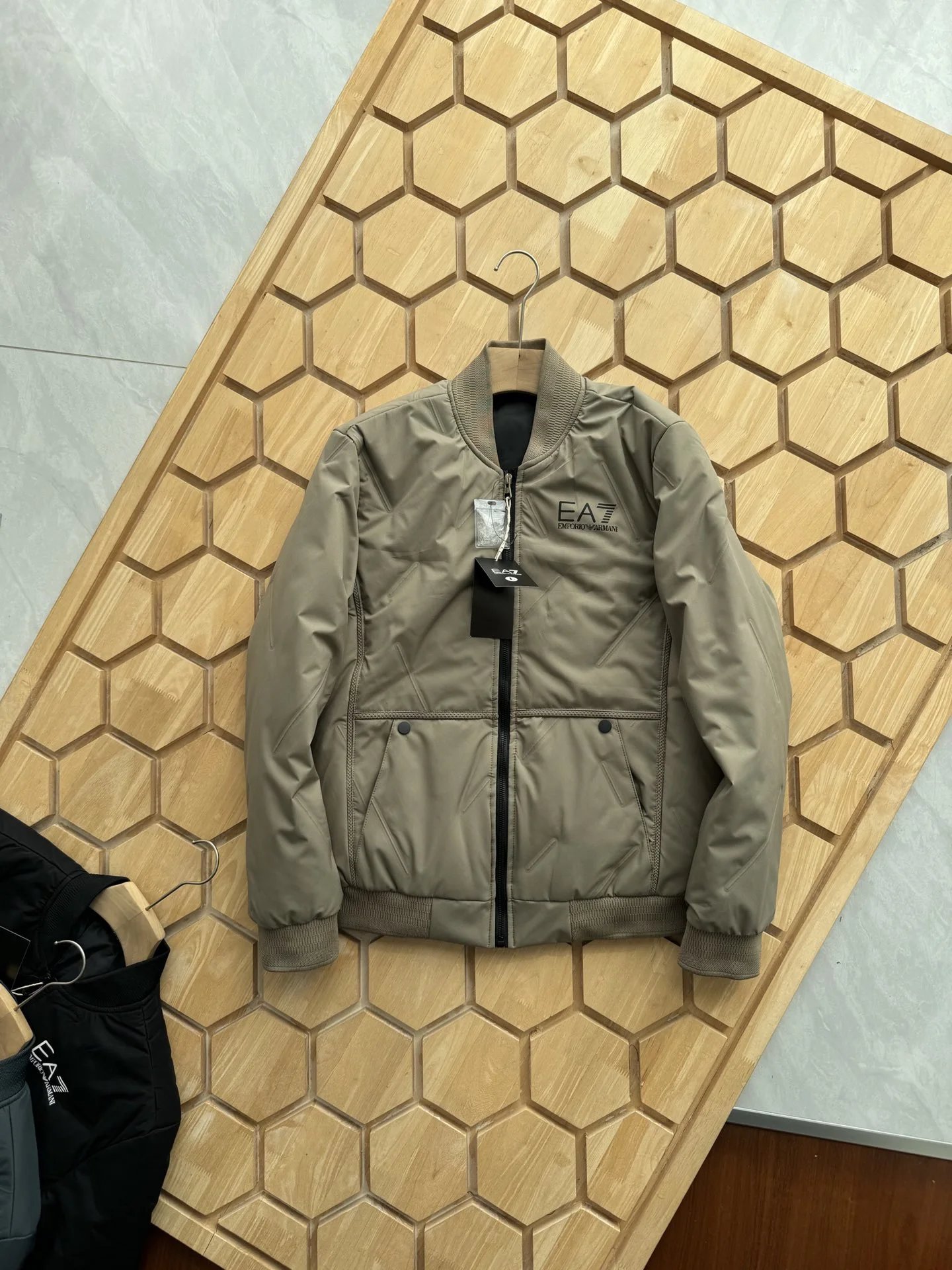 EA7 Down Jackets Quilted stand-collar puffer jacket — 8