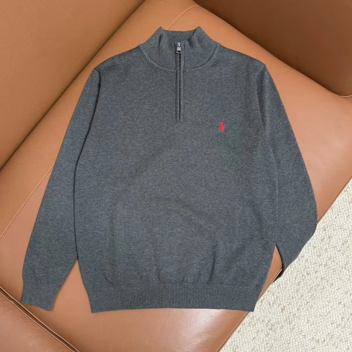 Polo Ralph Lauren Knitwear Full-Zip Mock-Neck Knit Sweater — WXMMJ-17