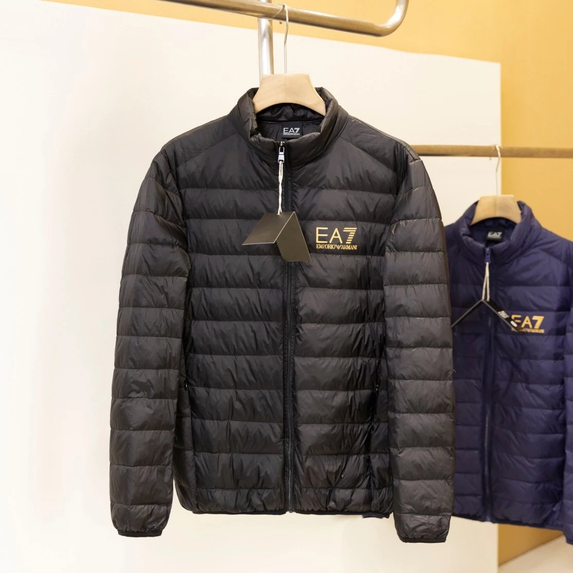 EA7 Down Jackets Quilted stand-collar puffer jacket — 5