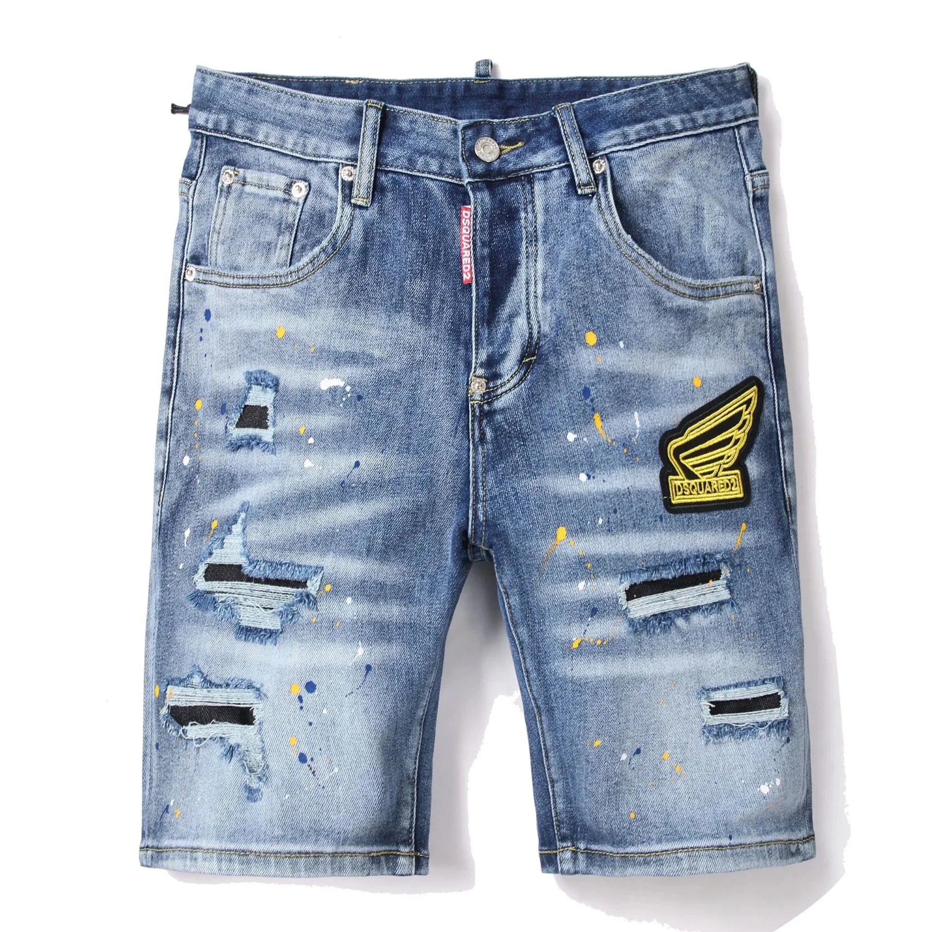DSQUARED2 Shorts Distressed graphic-print denim — TH-036