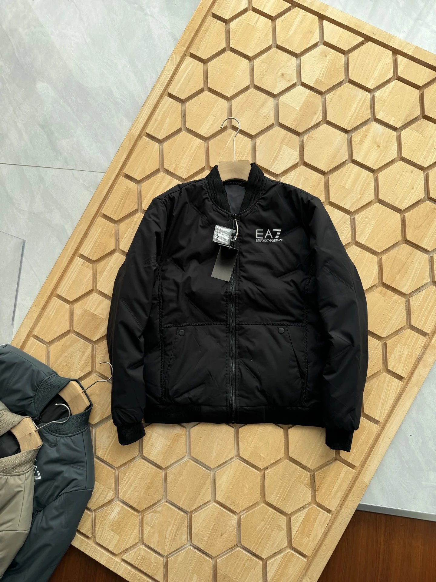 EA7 Down Jackets Quilted stand-collar puffer jacket — 6
