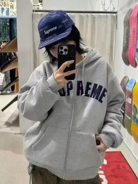 Supreme Hooded Field Jacket Navy Blue Outerwear - 10
