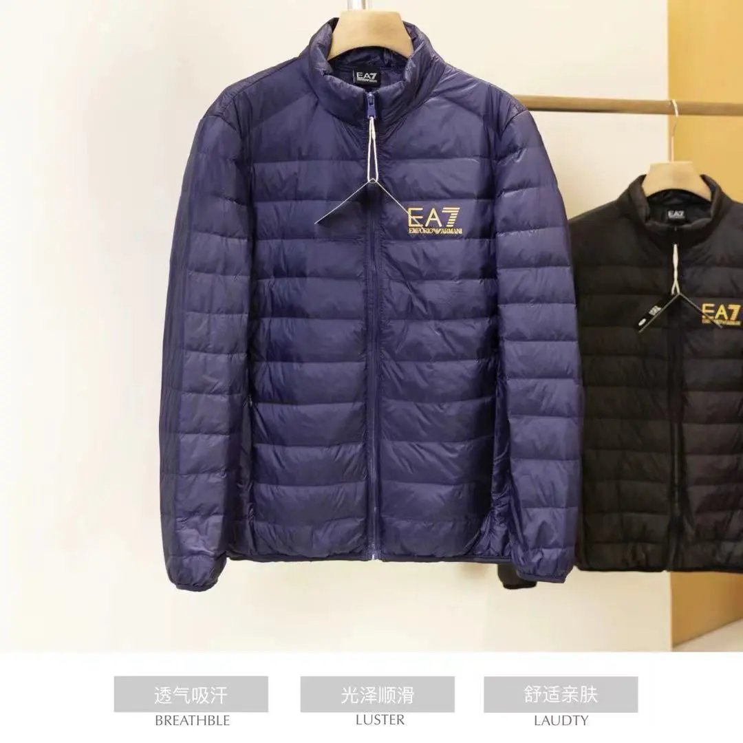 EA7 Down Jackets Quilted stand-collar puffer jacket — 4