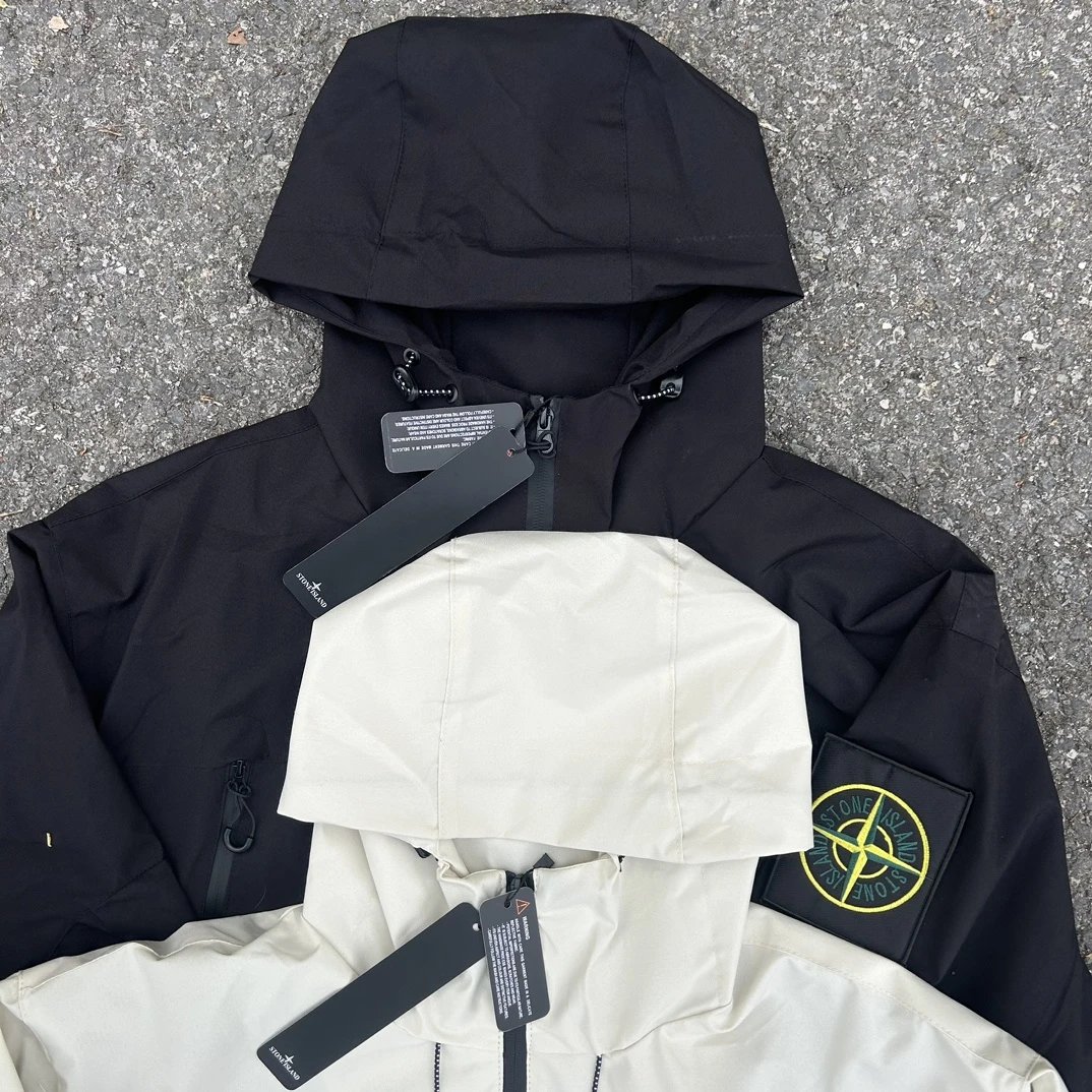 Stone Island Raso Domato Black Windbreaker Jacket Outerwear - 25