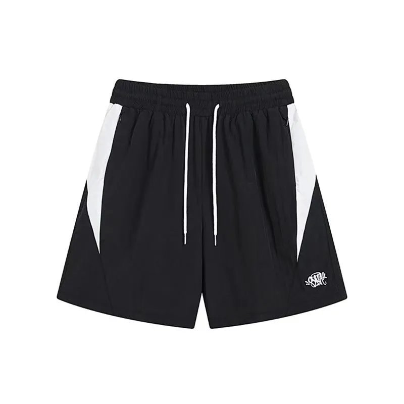 Syna World Tracksuits Hooded zip jacket and shorts set with contrast curved panels image 12