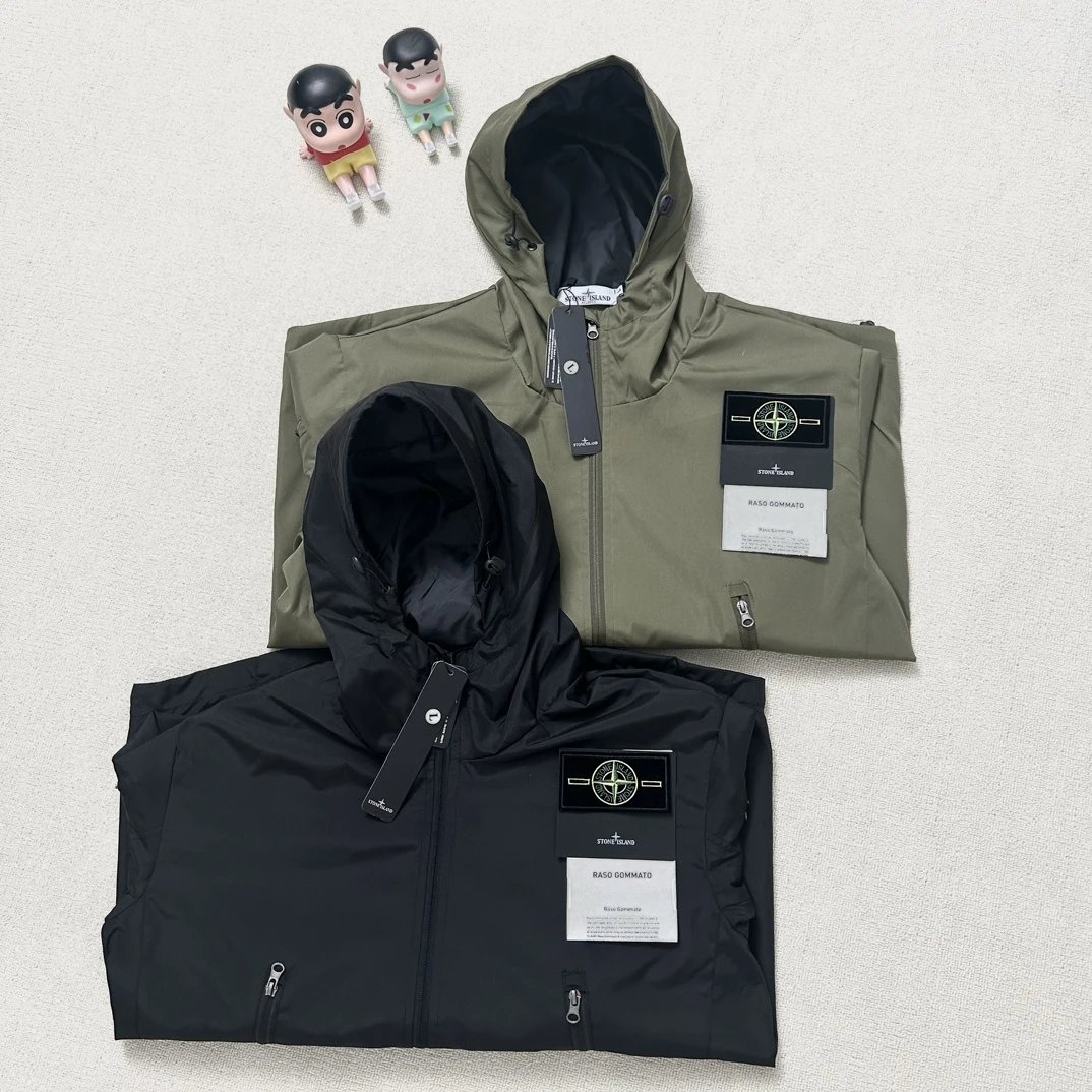 Stone Island Raso Domato Black Windbreaker Jacket Outerwear - 47