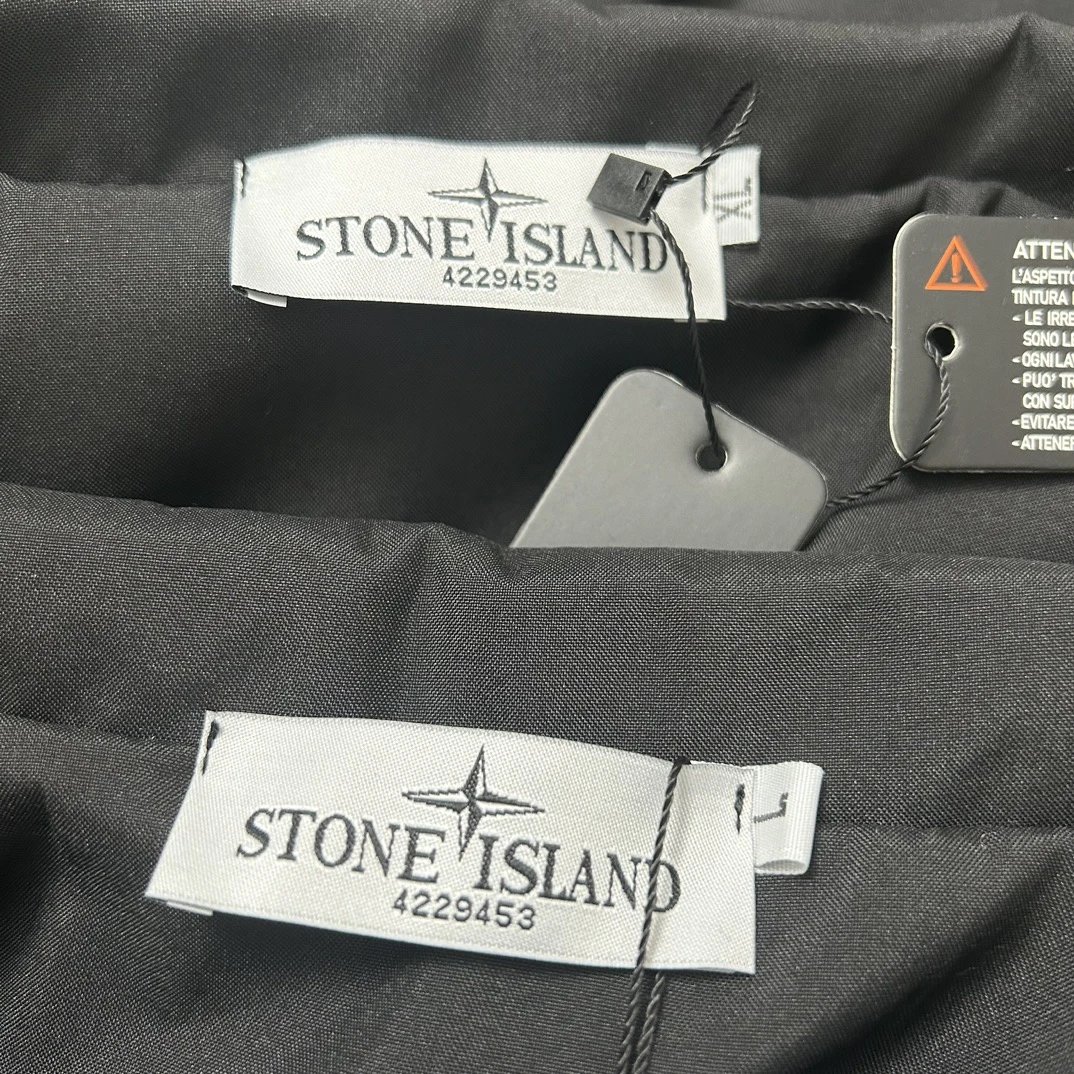 Stone Island Raso Domato Black Windbreaker Jacket Outerwear - 42