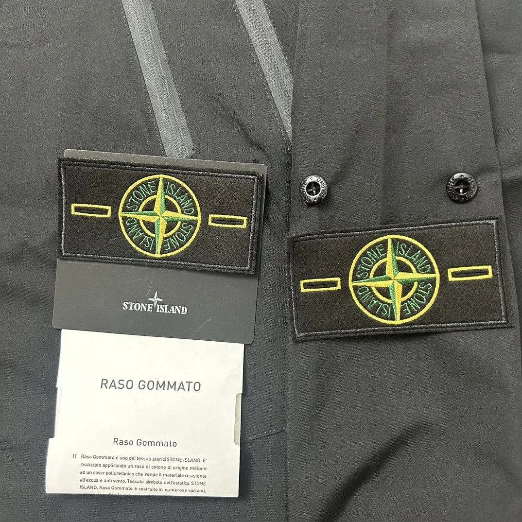 Stone Island Raso Domato Black Windbreaker Jacket Outerwear - 31