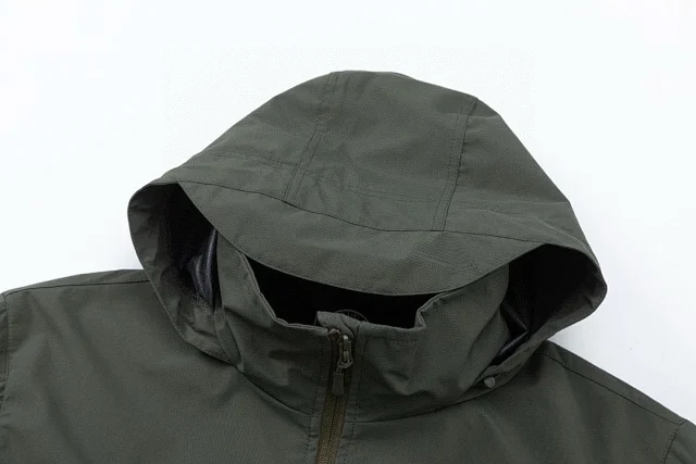 Stone Island Jackets Hooded zip-up shell jacket with compass sleeve patches product detail image 16