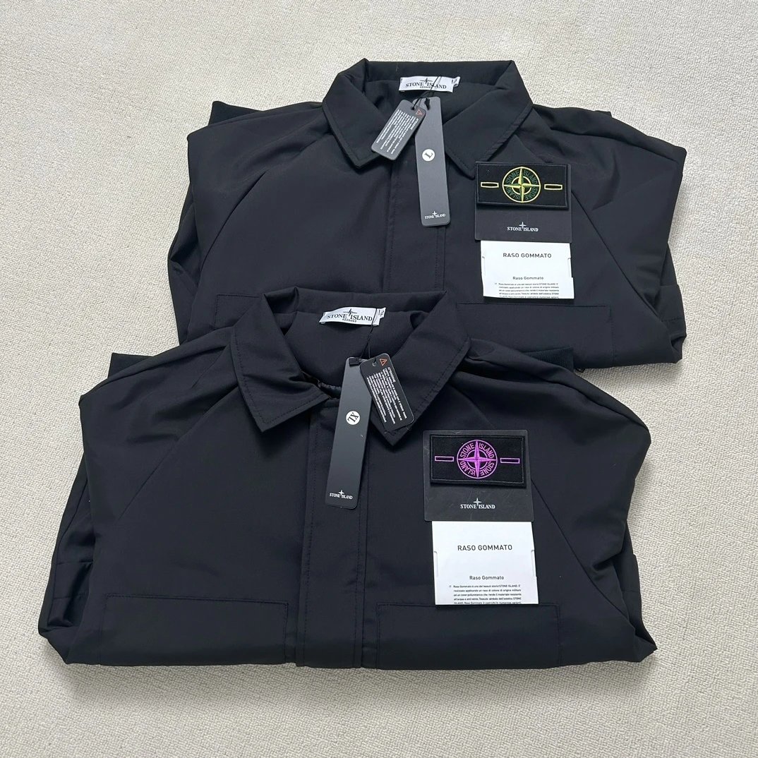 Stone Island Raso Domato Black Windbreaker Jacket Outerwear - 40