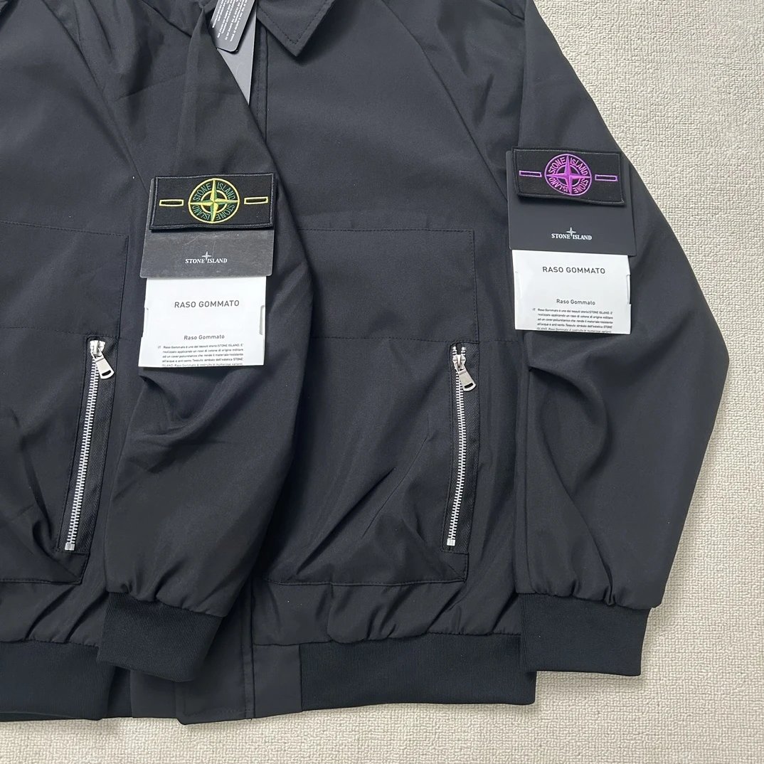 Stone Island Raso Domato Black Windbreaker Jacket Outerwear - 41