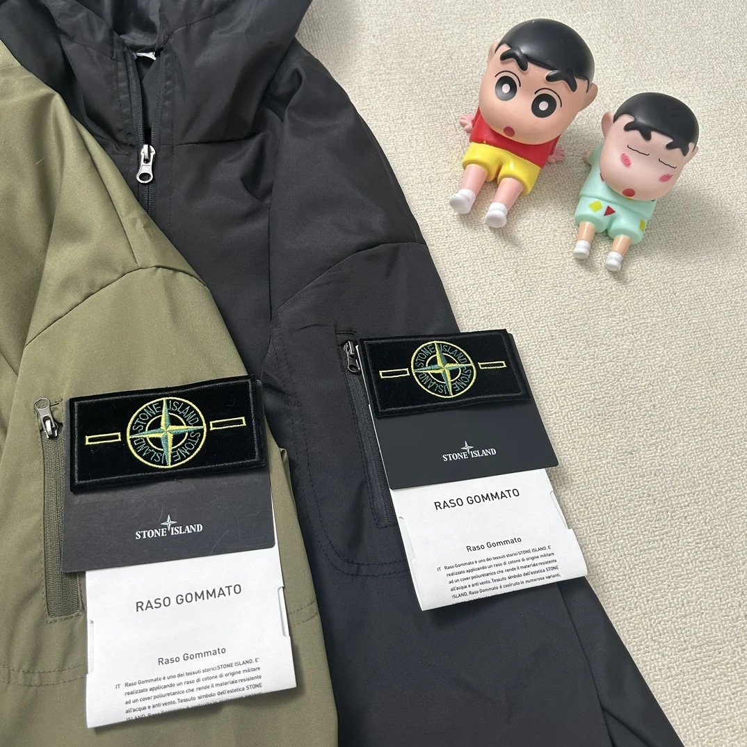 Stone Island Raso Domato Black Windbreaker Jacket Outerwear - 49