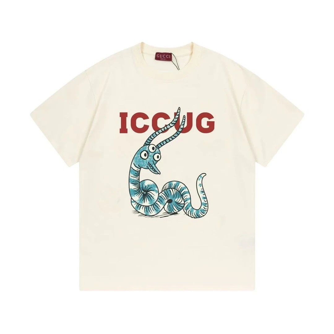 Gucci T-Shirts Short-Sleeve Logo Graphic T-Shirt — 37