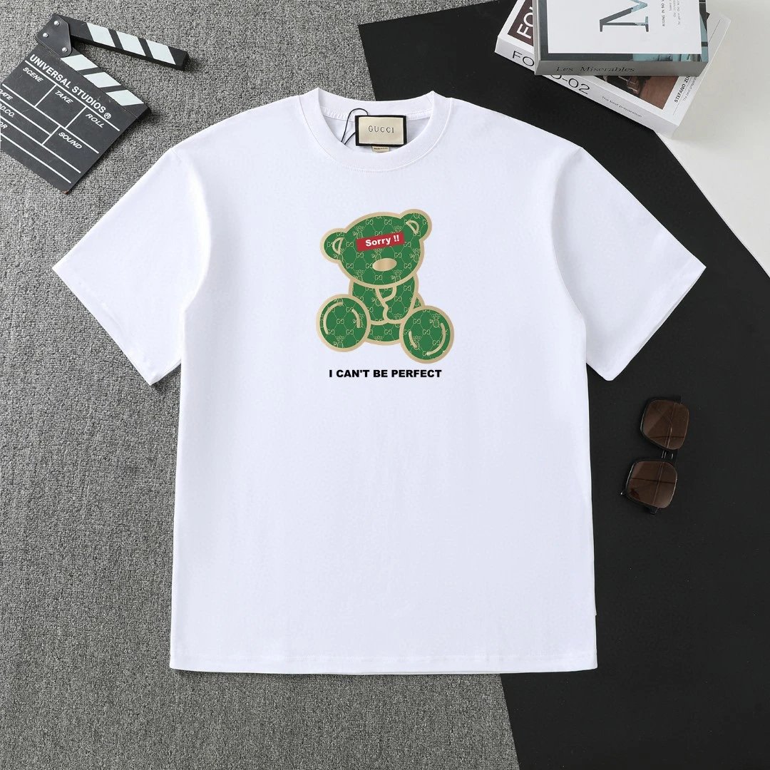 Gucci T-Shirts Short-Sleeve Logo Print — 36