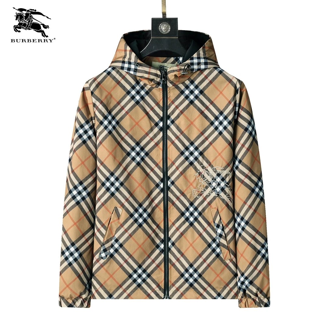Burberry Jackets Hooded zip-up check windbreaker image 4
