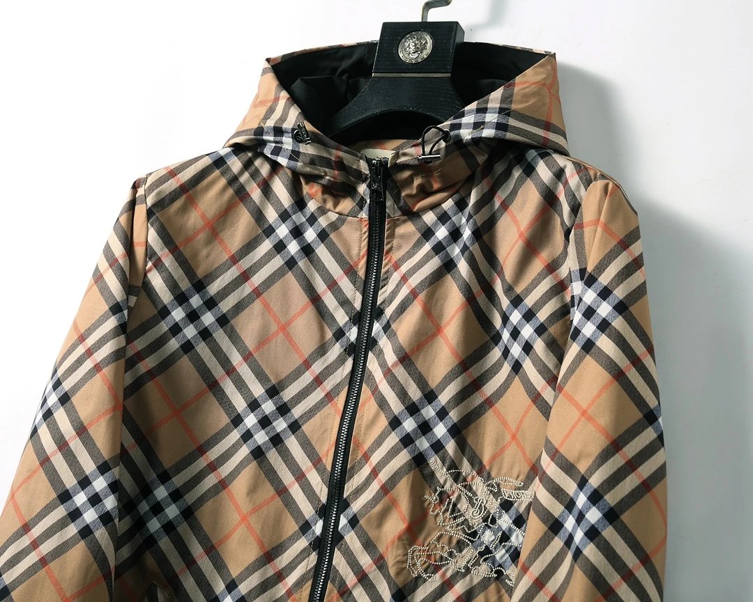 Burberry Jackets Hooded zip-up check windbreaker image 7