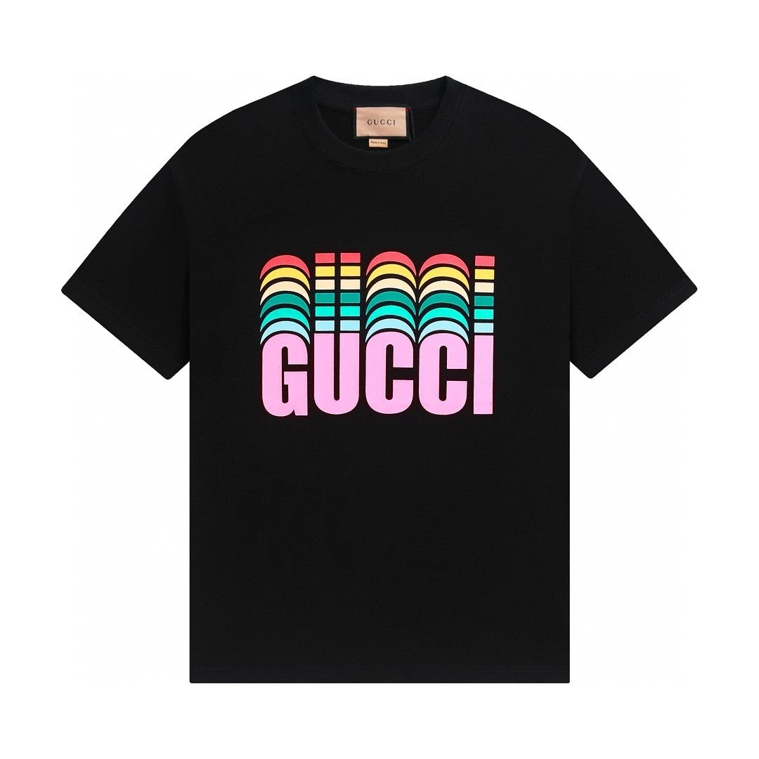 Gucci T-Shirts Short-Sleeve Logo Graphic T-Shirt — 19