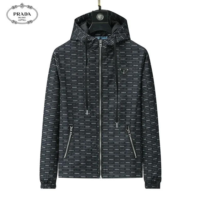 Burberry Jackets Hooded zip-up check windbreaker product detail image 11