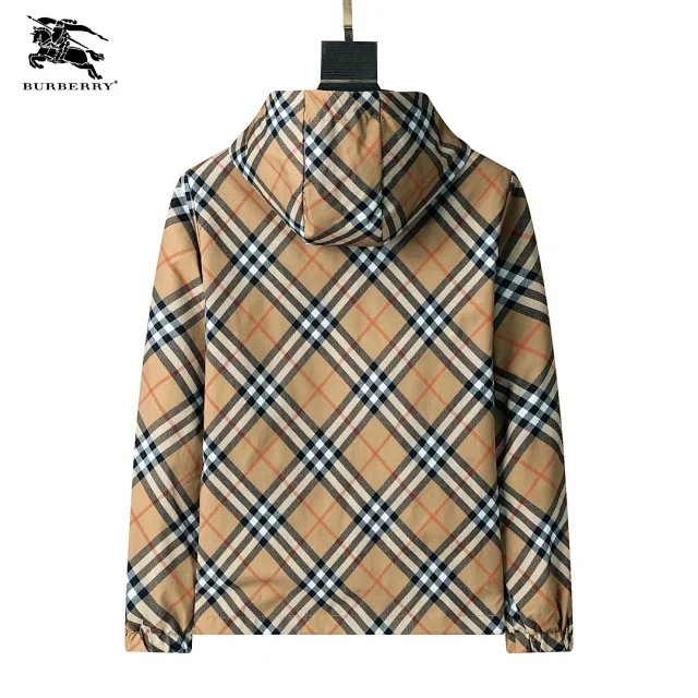Burberry Jackets Hooded zip-up check windbreaker product detail image 26