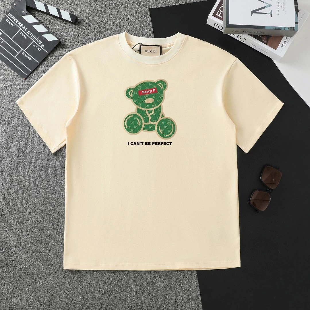 Gucci T-Shirts Short-Sleeve Logo Print — 35