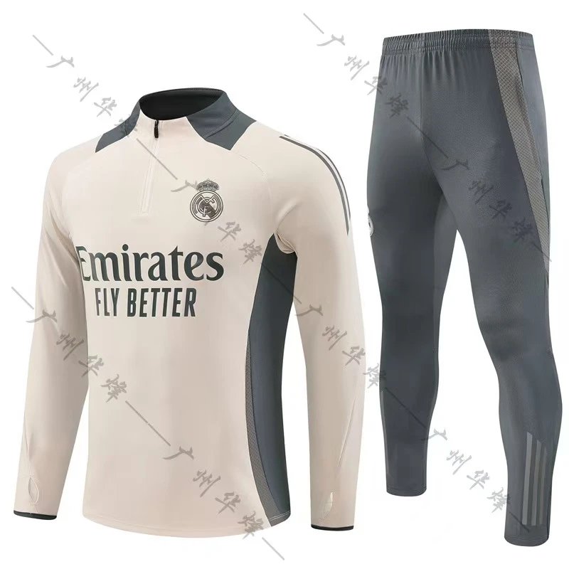 Real Madrid Tracksuits Quarter-Zip Football Training Tracksuit — BB-67