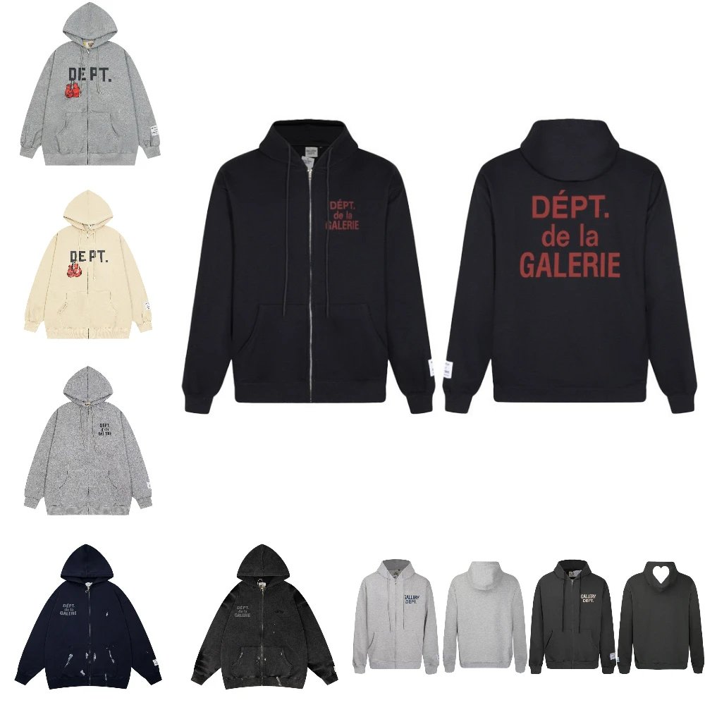 Dept. de la Galerie Black Zip-Up Hoodie