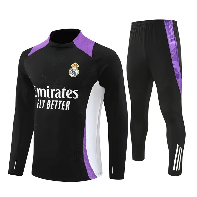 Real Madrid Tracksuits Quarter-Zip Football Training Tracksuit — BB-74