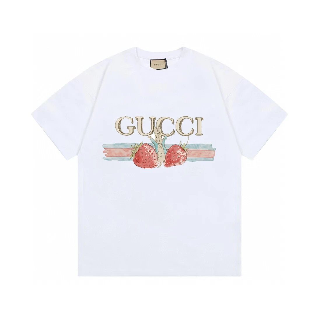 Gucci T-Shirts Short-Sleeve Logo Print image 5