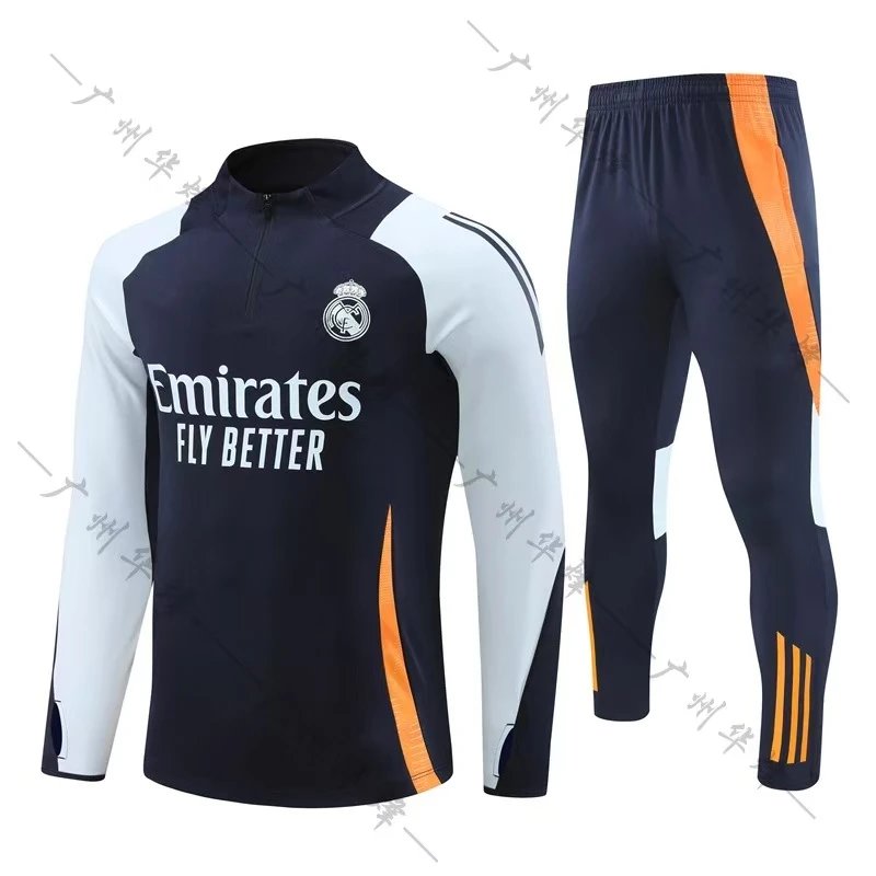Real Madrid Tracksuits Quarter-Zip Football Training Tracksuit — BB-61