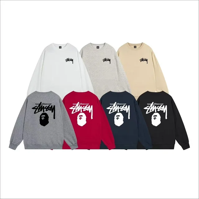 Stüssy Hoodies & Sweatshirts Crewneck sweatshirt with chest logo product detail image 2