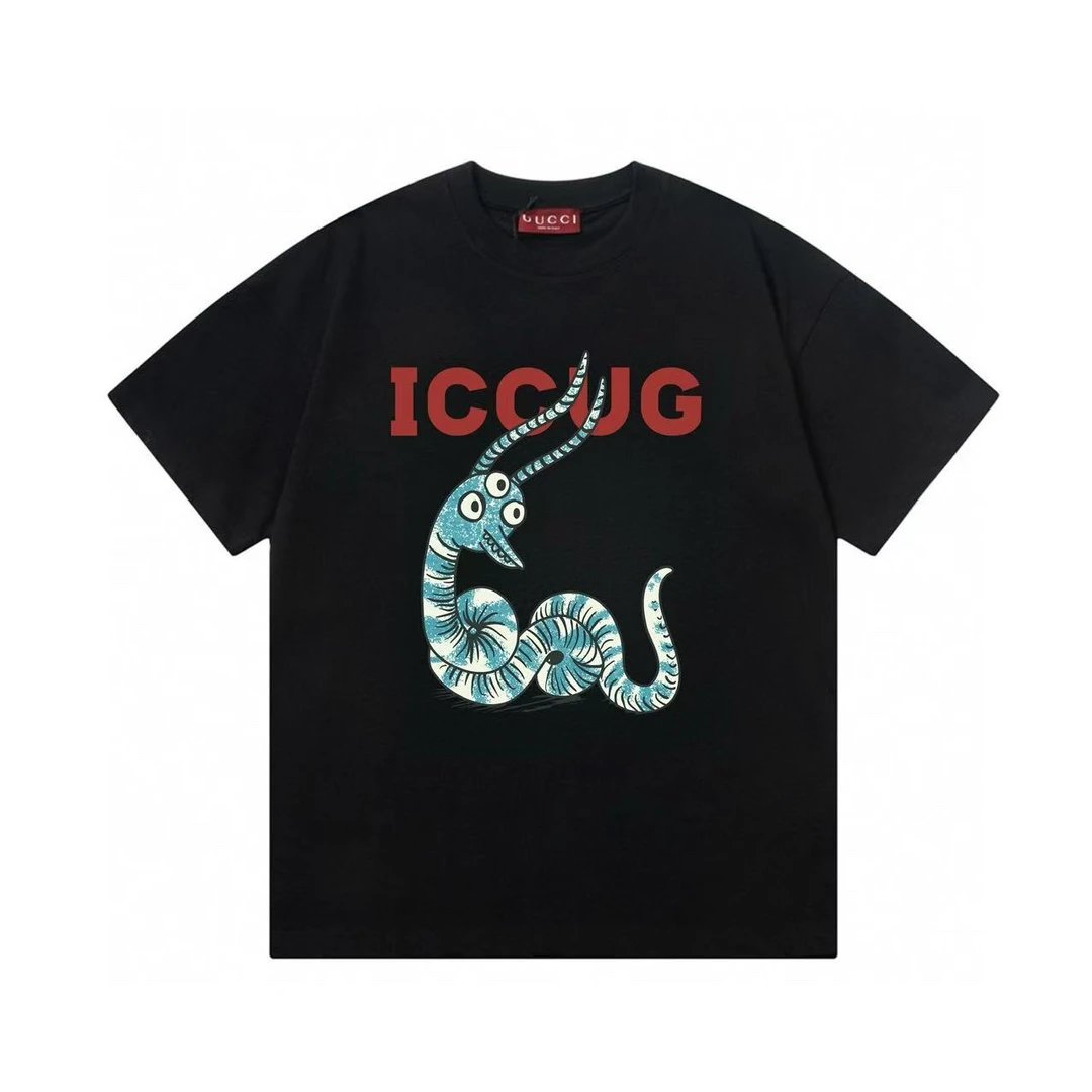 Gucci T-Shirts Short-Sleeve Logo Graphic T-Shirt image 14