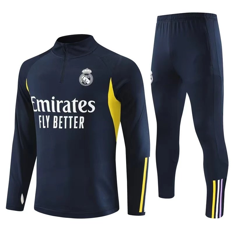 Real Madrid Tracksuits Quarter-Zip Football Training Tracksuit — BB-50