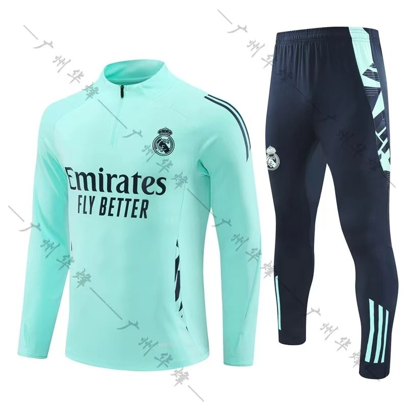 Real Madrid Tracksuits Quarter-Zip Football Training Tracksuit — BB-57