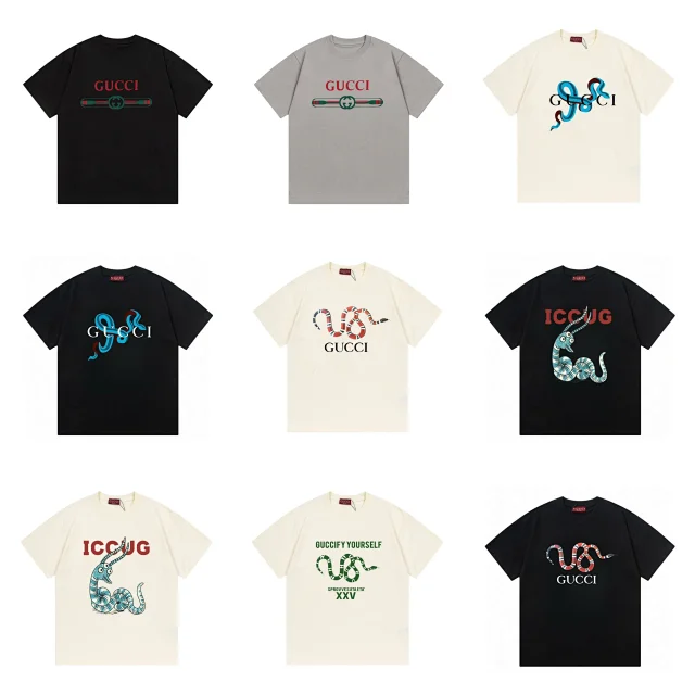 Gucci T-Shirts Short-Sleeve Logo Graphic T-Shirt product detail image 1