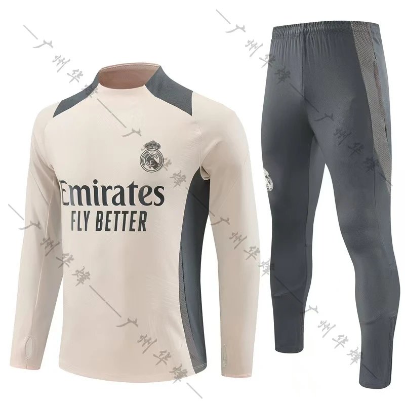 Real Madrid Tracksuits Quarter-Zip Football Training Tracksuit — BB-69