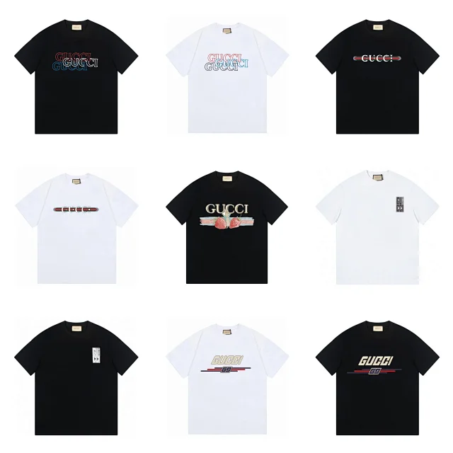 Gucci T-Shirts Short-Sleeve Logo Print product detail image 2