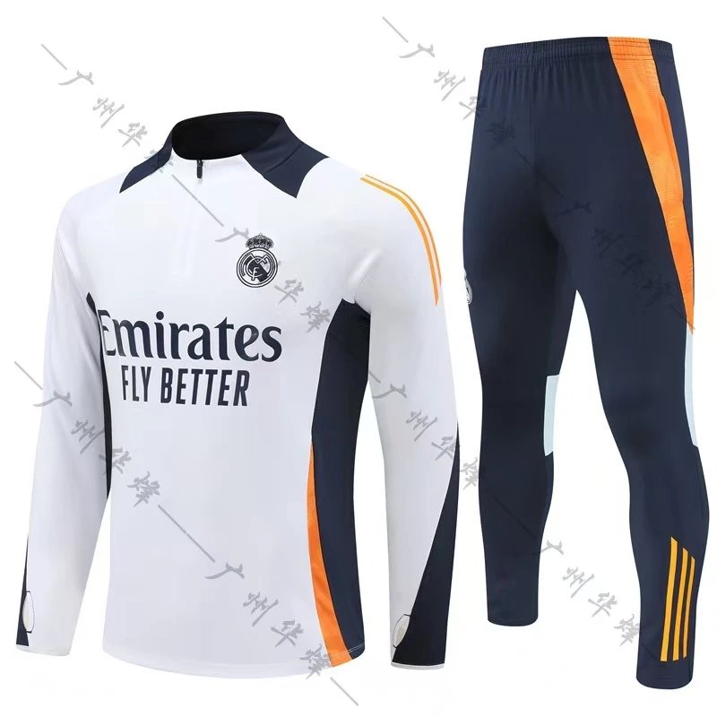 Real Madrid Tracksuits Quarter-Zip Football Training Tracksuit — BB-60