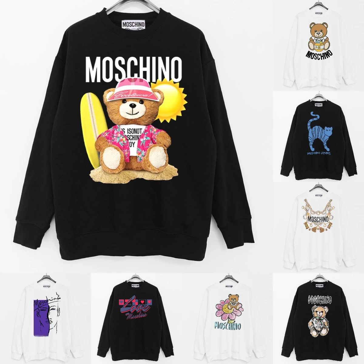 Moschino Black Long Sleeve Sweatshirt