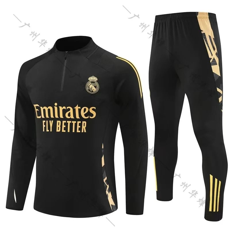 Real Madrid Tracksuits Quarter-Zip Football Training Tracksuit — BB-56