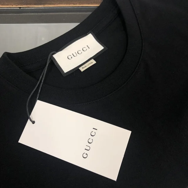 Gucci T-Shirts Short-Sleeve Logo Print product detail image 9