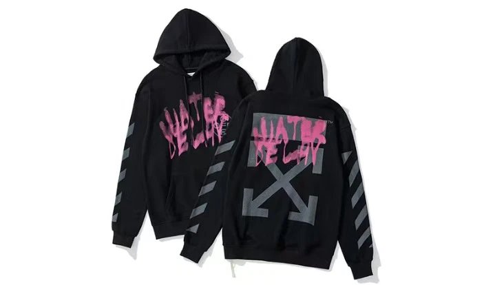 Off-White Arrow Print Black Hoodie - 12