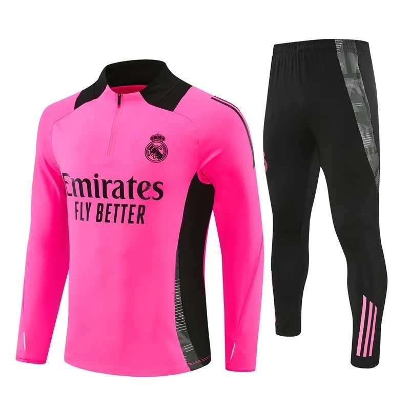Real Madrid Tracksuits Quarter-Zip Football Training Tracksuit — BB-72