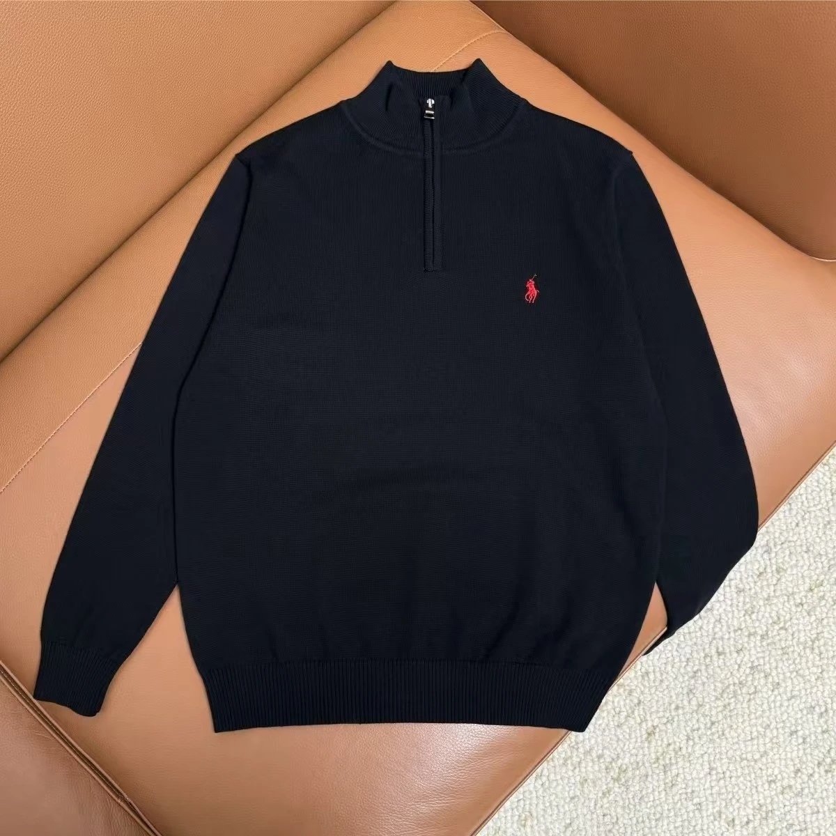 Polo Ralph Lauren Knitwear Full-Zip Mock-Neck Knit Sweater — WXMMJ-16