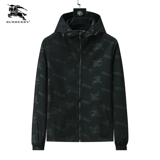 Burberry Jackets Hooded zip-up check windbreaker product detail image 7