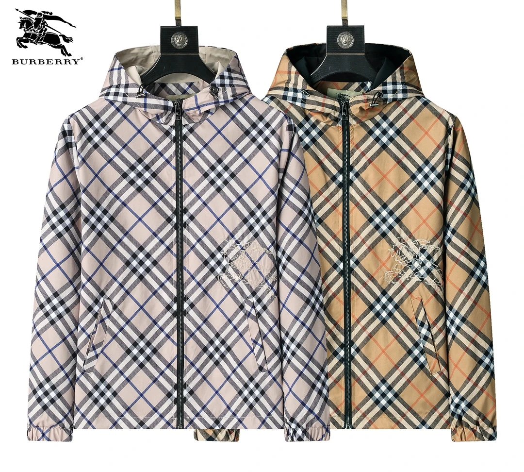Burberry Jackets Hooded zip-up check windbreaker image 2